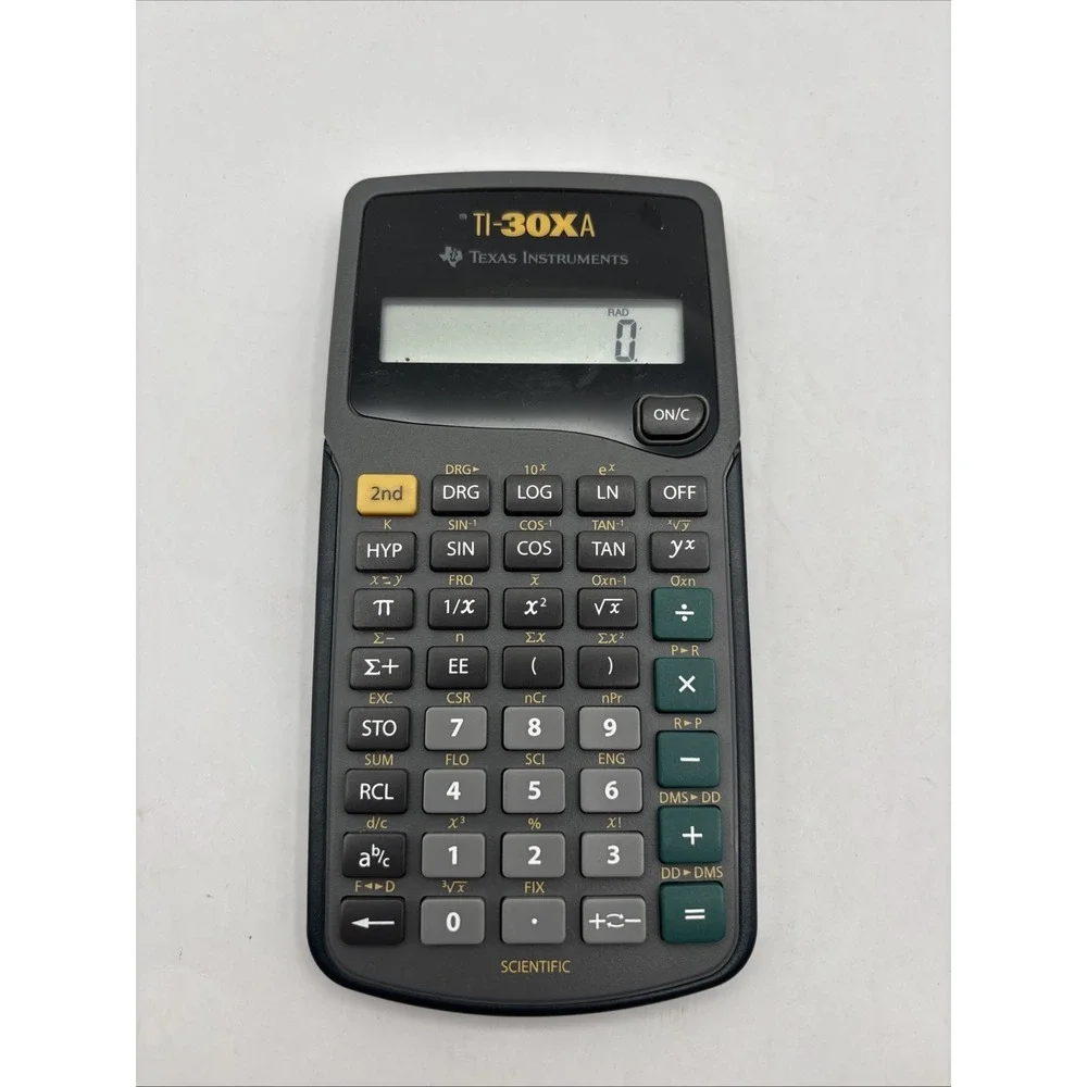Texas Instruments scientific TI-30XA solar with case‎ & instructions